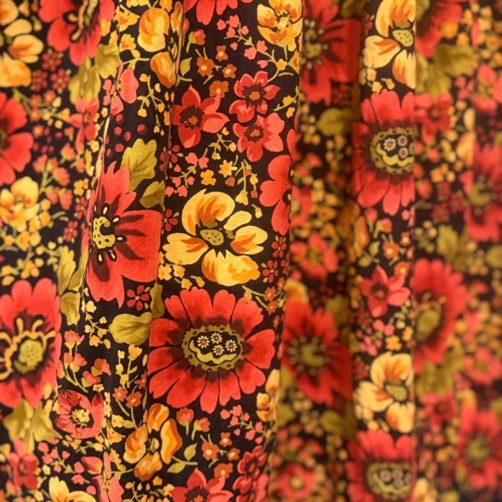 Dee's designer Lovely 50s Vintage floral patchwork midi dress - Picture 5 of 13